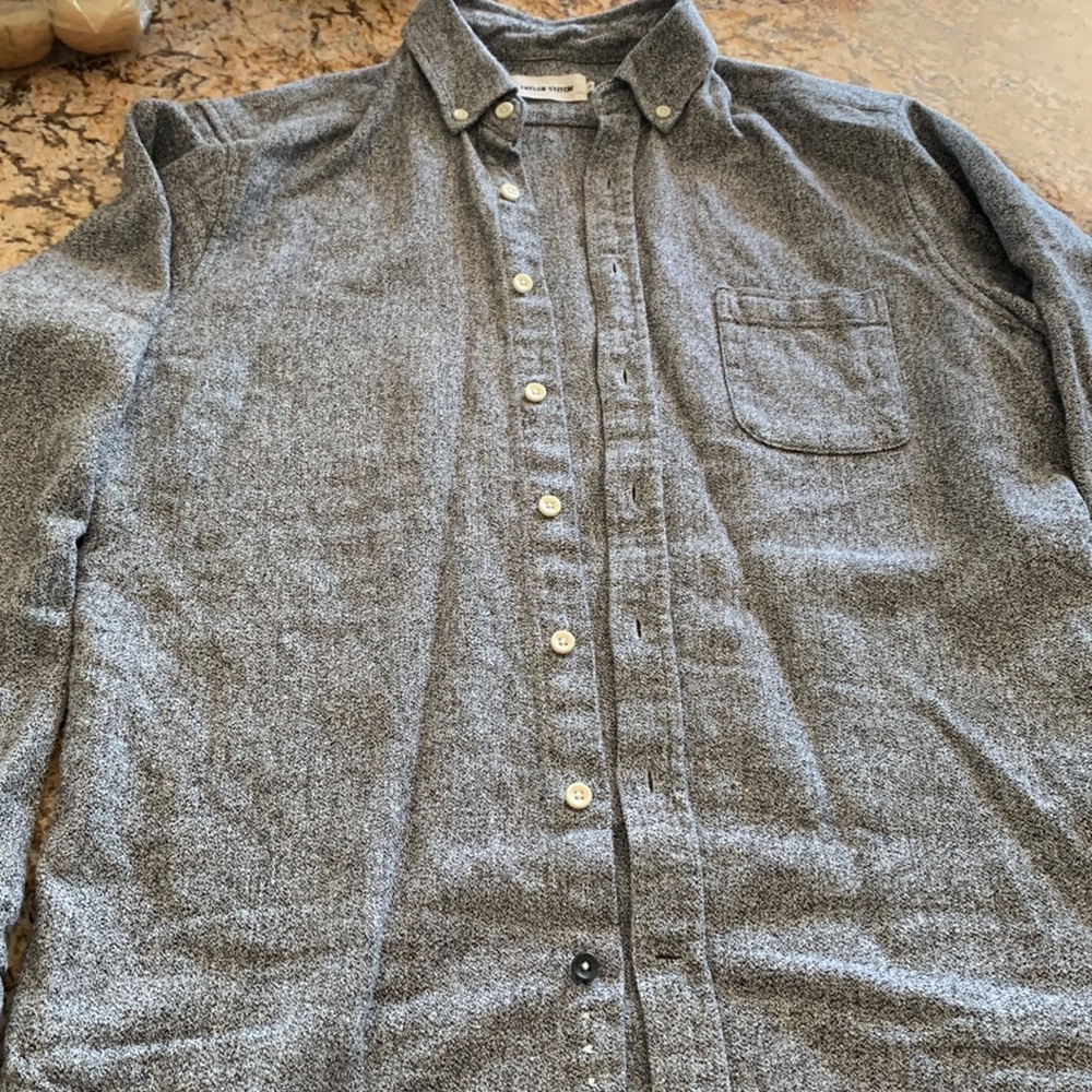 COPY - San Francisco Taylor Stitch Heather Gray Shirt 38